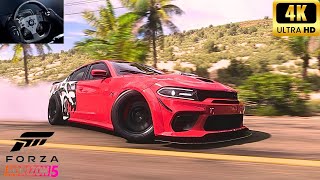 Dodge Charger SRT Hellcat Redeyes WidebodyForza Horizon 5GameplayLogitech Pro Sim Racing [upl. by Shae906]