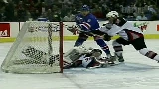 Best of Hasek Scorpion Save on Adam Graves [upl. by Correna]