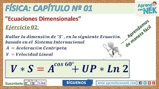 Ecuaciones Dimensionales  Ej N° 02 [upl. by Gertrude]