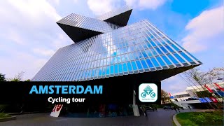 Architecture from bicycle Amsterdam Netherlands May 2024 cycling tour [upl. by Pierre678]