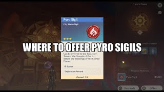 Where to offer Pyro sigils and temple of Tona  Genshin Impact [upl. by Roda483]