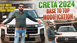 CRETA 2024 BASE TO TOP MODIFICATIONCRETA 2024 E VARIANT MODIFIED [upl. by Aivlys]