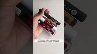 Best muted red lipstick terracotta brown lipstick maroon red lipstick wine lipsticks for dusky skin [upl. by Neliak]