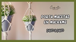 Porta macetas en 15 minutos MACRAME plantas colgantes 💐 [upl. by Maltz158]