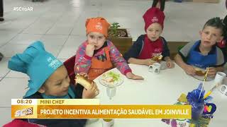 Iniciativa em Joinville ensina crianças a preparar alimentos saudáveis [upl. by Chabot122]