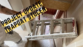 Boven etage stucen part 2  Het trapgat  Stucvlog 37 [upl. by Anailil]