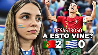 PORTUGAL 2  URUGUAY 0  Reacción de HINCHA URUGUAYA desde el ESTADIO EN QATAR mundial 2022 [upl. by Garlinda]