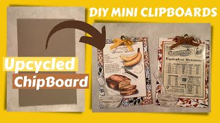 Craft Fair IdeasDiy Mini ClipboardsRecipe KeepsakesUpcycled Chipboard [upl. by Odraode]