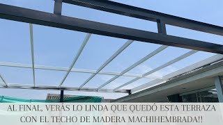 ✔️Techos para Terrazas Mira lo Linda que quedó esta Terraza con un Techo Mahihembrado de Madera ⭐ [upl. by Krutz829]