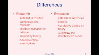 Evaluation as a research design PowerPoint [upl. by Adnawad91]