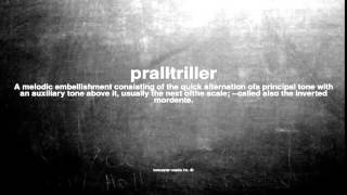 What does pralltriller mean [upl. by Thorr]