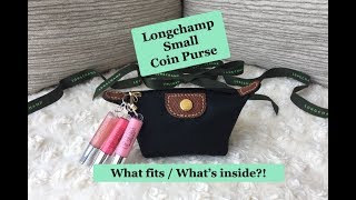 What Fits Inside Longchamp Coin Purse  Whats Inside  Le Pliage [upl. by Ploch280]