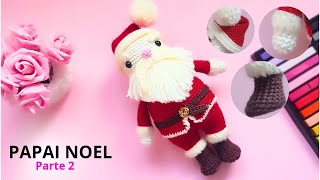 PAPAI NOEL AMIGURUMI  PARTE 2 [upl. by Leidgam703]