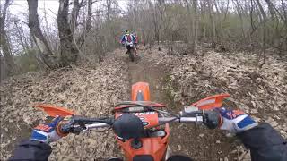 KTM 125 EXC  ENDURO RIDE [upl. by Lleirbag594]