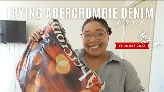 Trying Abercrombie denim as a plus size girly  VLOGMAS DAY 8 [upl. by Meyers]