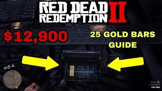 Red Dead Redemption 2  All 25 Gold Bars amp 1 ingot 12900 2022 [upl. by Waldner143]