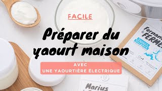 Préparer du yaourt maison avec une yaourtière électrique  facile rapide et délicieux [upl. by Terhune662]