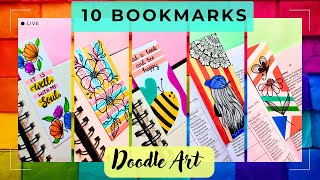 10 Best DIY Bookmark Ideas from Brush Pens 😍 bookmark diy art [upl. by Hayarahs]