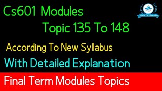 Cs601 modules 135 to 148 cs601 short lectures 135 to 148 Cs601 topic 135 to 148 by Sir Saqib [upl. by Ahsinrat]