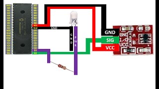 PIC16F877A interface TTP223 touch button [upl. by Lexine309]