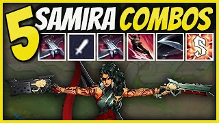 New 5 Basic Samira COMBOS That You Can Easy Learn  Double samira Ult Possible  Samira Combo Guide [upl. by Ydnas]