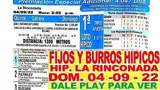 FIJOS Y BURROS HÍPICOS 040922  LA RINCONADA   GACETA HIPICA [upl. by Whang]