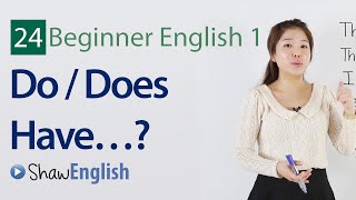 English Grammar Do  Does Have Questions [upl. by Alegnave715]