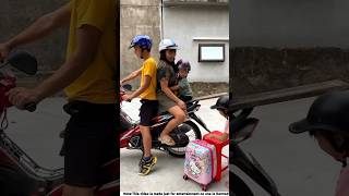 How Rajus hole family travel in a bike shorts vairalshorts facts banglafacts trendingshorts [upl. by Artenal]