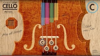 Cello Tuner CGDA in A 440Hz [upl. by Schmidt229]