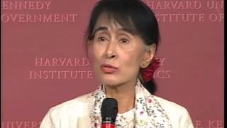 A Public Address by Daw Aung San Suu Kyi  Institute of Politics [upl. by Rese]