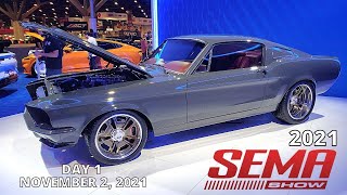 SEMA show 2021 Highlights  Amazing Trucks And Cars  Las Vegas Day 1 [upl. by Reedy]