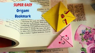 DIY Easy Origami Bookmark Corner  Easy School Supplies  Angry Bird Design  1Min Tutorial [upl. by Romilly664]