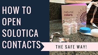 How to open Contact lenses bottlesvials  The safe way Solotica [upl. by Eeryt]