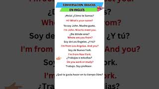 Conversación básica en Inglés english aprendeinglesrapidoyfacil [upl. by Ezarras]