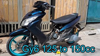 Gy6 Rusi 125 Engine Upgrade to 150cc Gy6 Final Series [upl. by Aihcrop]