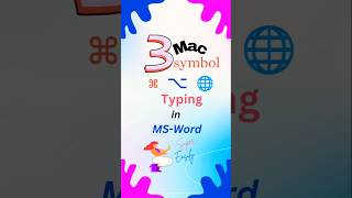 3 MAC Symbols Typing in MSWord super easilymac [upl. by Ahsaele]