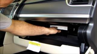 How to replace the cabin filter in a 2013 Toyota Camry [upl. by Proudman874]