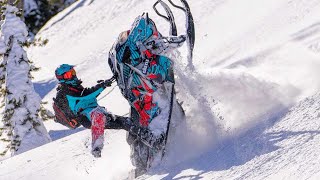 CRAZY SNOWMOBILE FAILS amp WINS 2023 NEW SLEDS Hill Climbing Jumps amp Crashes [upl. by Amatruda]