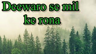 Deewaron se mil kar rona achchha lagta hai karaoke song [upl. by Sardse320]