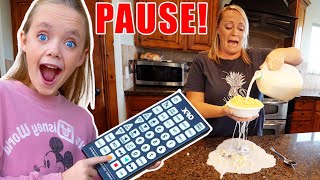 Sneaky Jokes on Mom and Dad and Friends Funny Pause Challenge Kids Fun TV [upl. by Chloras]