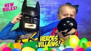 Heroes amp Villains Surprise Toys Challenge Lego Batman PJ Masks amp Avengers [upl. by Adnalahs]