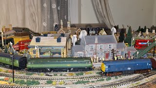 Hornby layout Local Serivces of the Class 47 amp 25 New Station Halt Projectplus another Over roof [upl. by Avid]