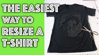 How to Resize a TShirt the EASIEST WAY [upl. by Dnama402]