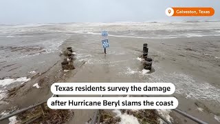 Its pretty bad Texans react to hurricane damage  REUTERS [upl. by Abrahams]