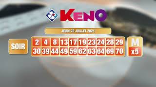 Tirage du soir Keno® du 25 juillet 2024  Résultat officiel  FDJ [upl. by Prochora]