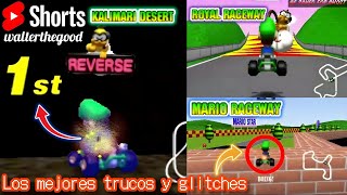 Los mejores trucos y glitches en Mario Kart 64  retro [upl. by Etteiluj]