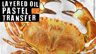 How to create a layered oil pastel transfer [upl. by Ellehsram]