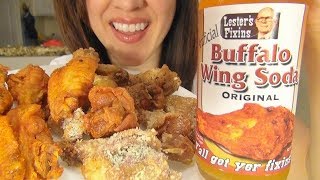 SassEsnacks ASMR Eating Chicken Wings  Buffalo Wing Soda  Wing Stop  No Talking W Annotations [upl. by Berga]