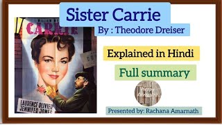 Sister Carrie a novel by Theodore Dreiser Full summary in Hindi EngLiterature HappyLiterature [upl. by Therine]