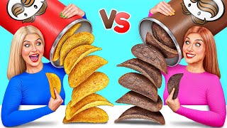 Real Food vs Chocolate Food Challenge  Food Battle by Multi DO Challenge [upl. by Beryle]